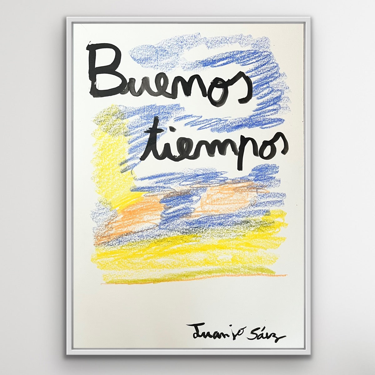 Buenos Tiempos · Tinta china y ceras sobre papel · Juanjo Sáez