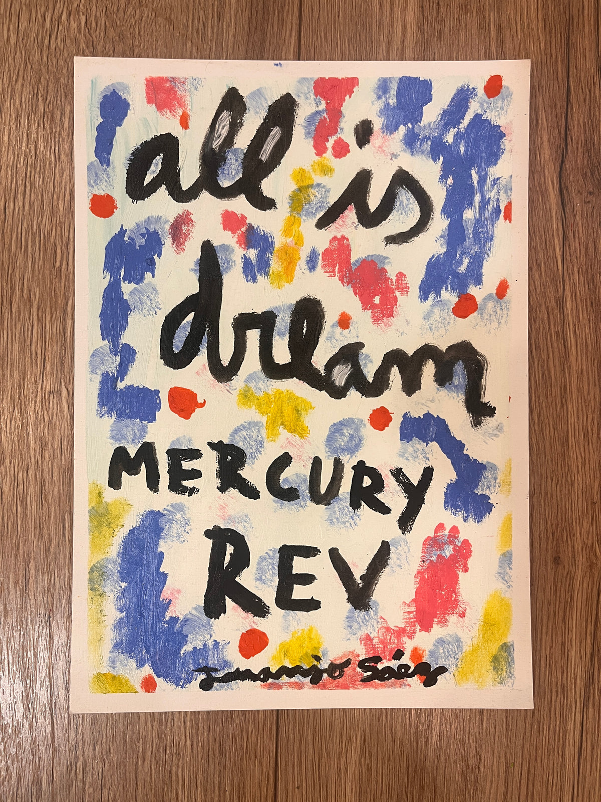 All is dream (homenaje a Mercury Rev) · Óleo sobre papel de lienzo · Juanjo Sáez