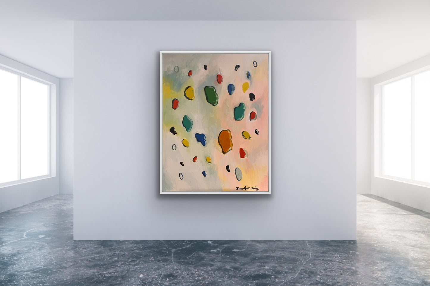 Cristales de colores · Óleo sobre bastidor · Juanjo Sáez