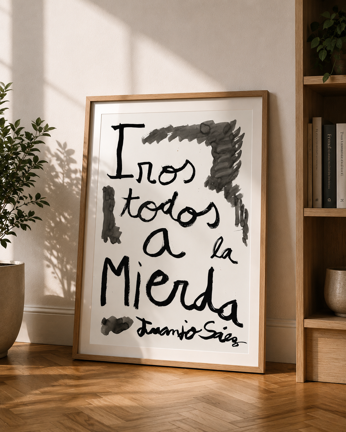 Iros todos a la mierda · Tinta china sobre papel Fabriano · Juanjo Sáez