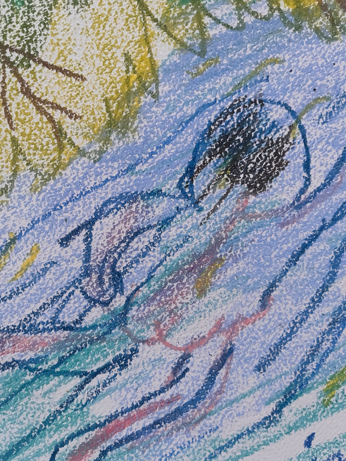 Nadando en el lago, obra original de Juanjo Sáez – vista en contexto