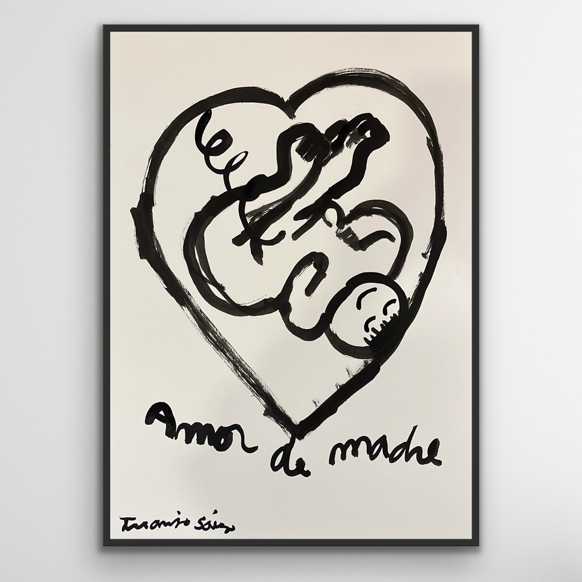 Amor de Madre · Tinta china sobre papel · Juanjo Sáez