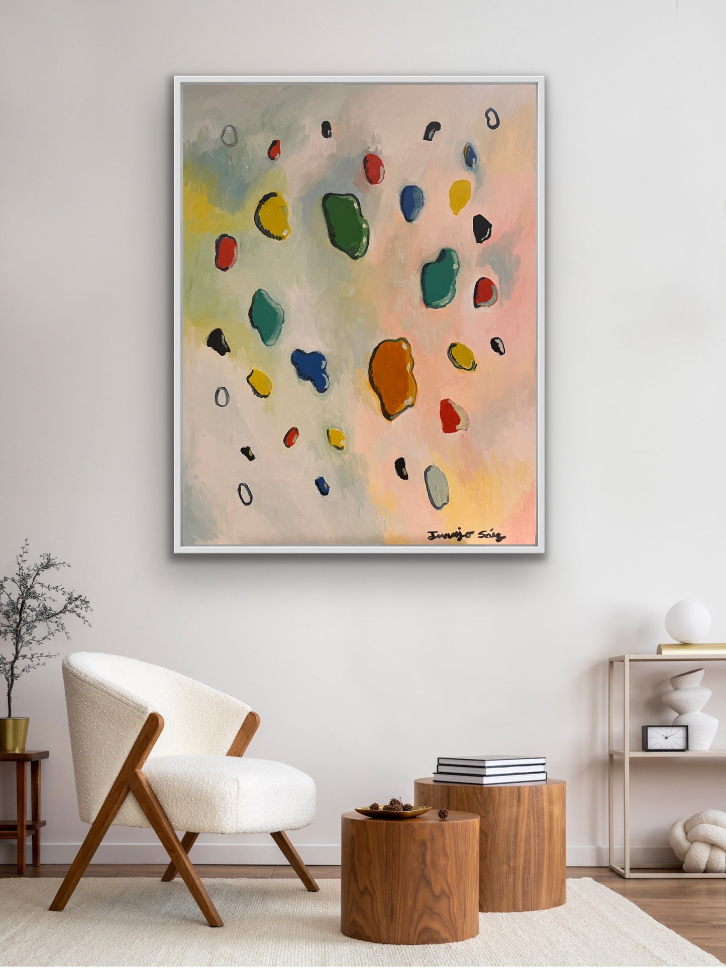 Cristales de colores · Óleo sobre bastidor · Juanjo Sáez