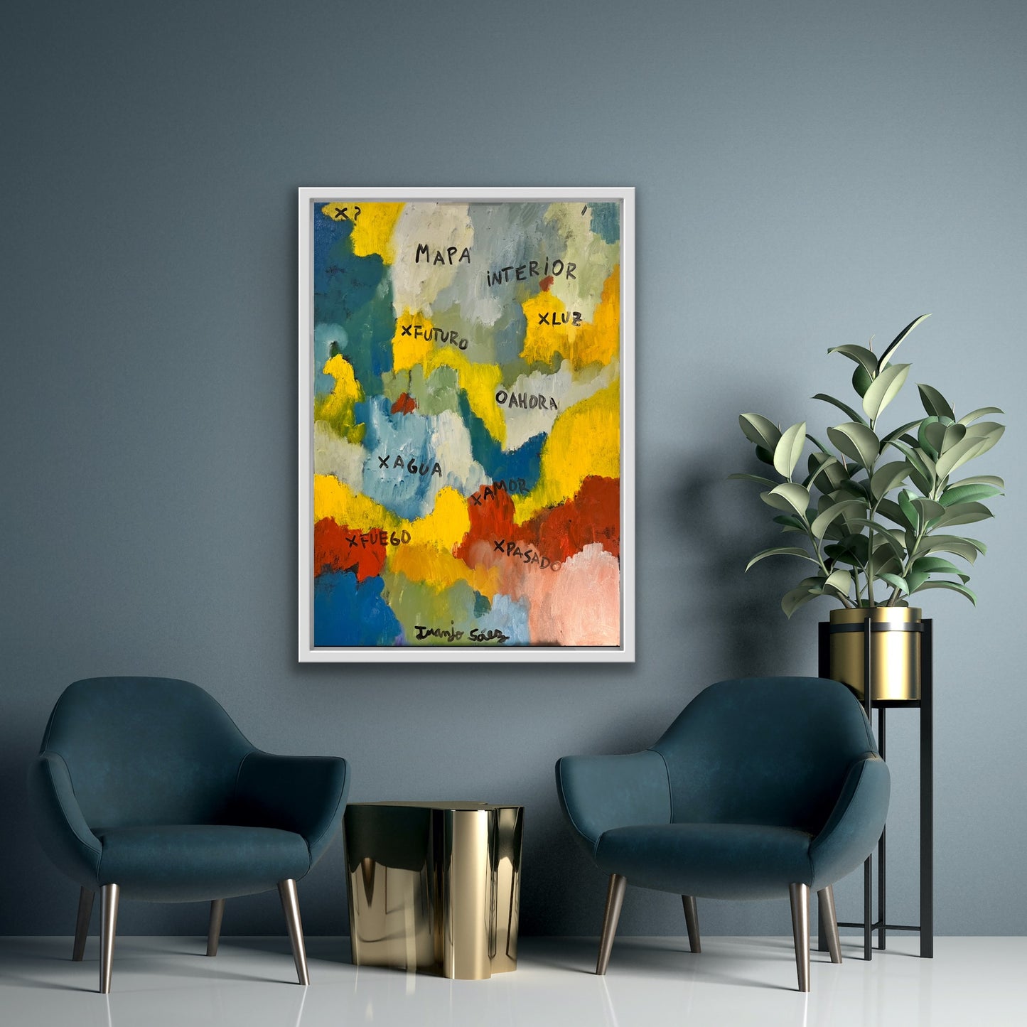 Mapa Interior · Óleo sobre bastidor · Juanjo Sáez