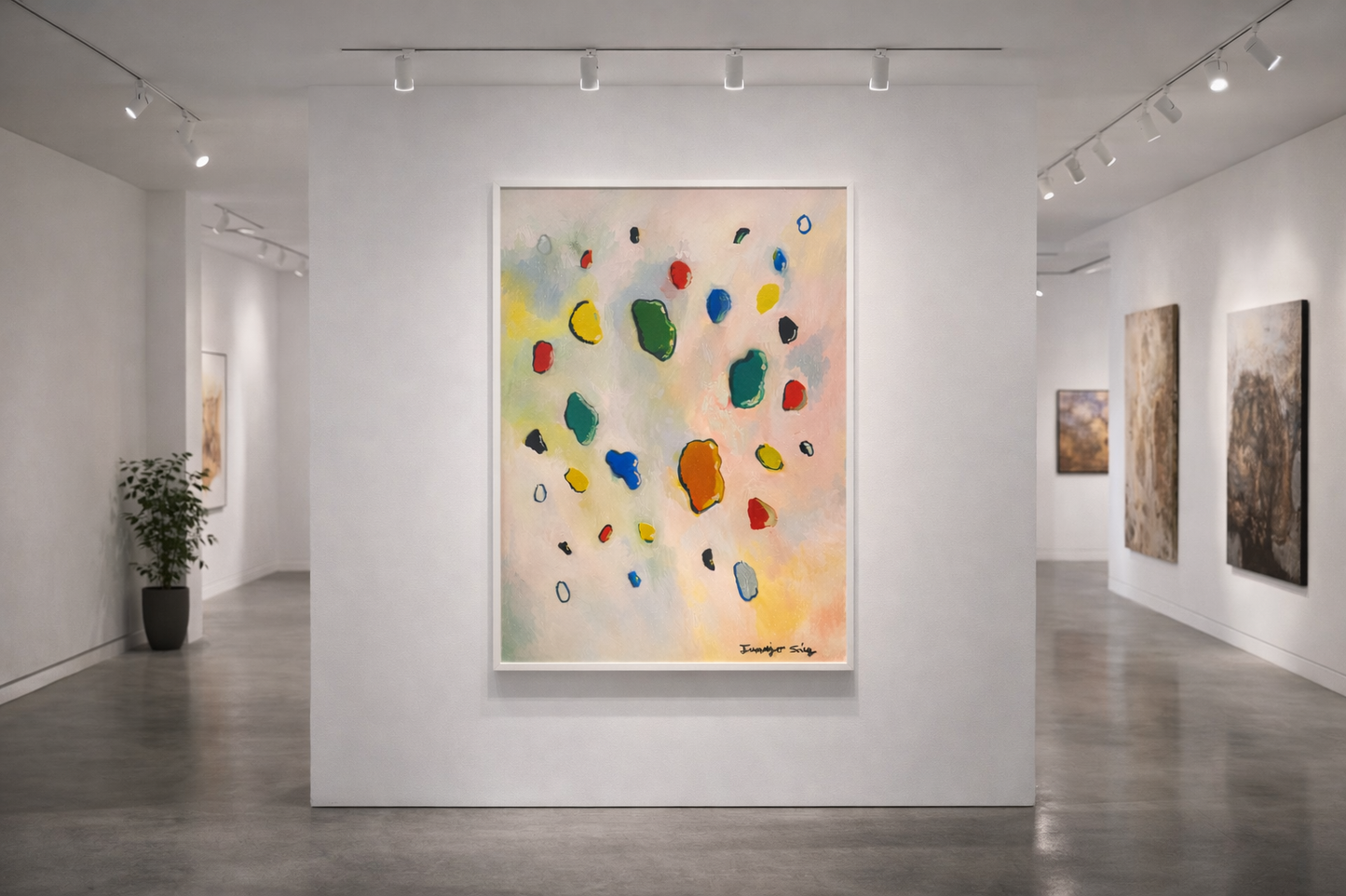 Cristales de colores · Óleo sobre bastidor · Juanjo Sáez