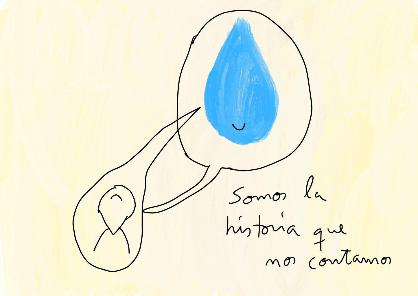 Somos la historia que nos contamos · Obra digital imprimible · Juanjo Sáez