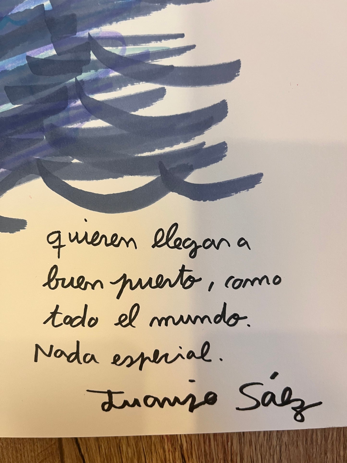 Quieren llegar a buen puerto · Rotuladores sobre papel · Juanjo Sáez