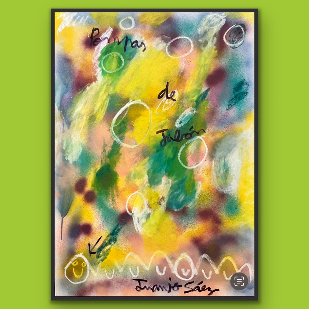 Pompas de jabón · Técnica mixta sobre lienzo · Juanjo Sáez