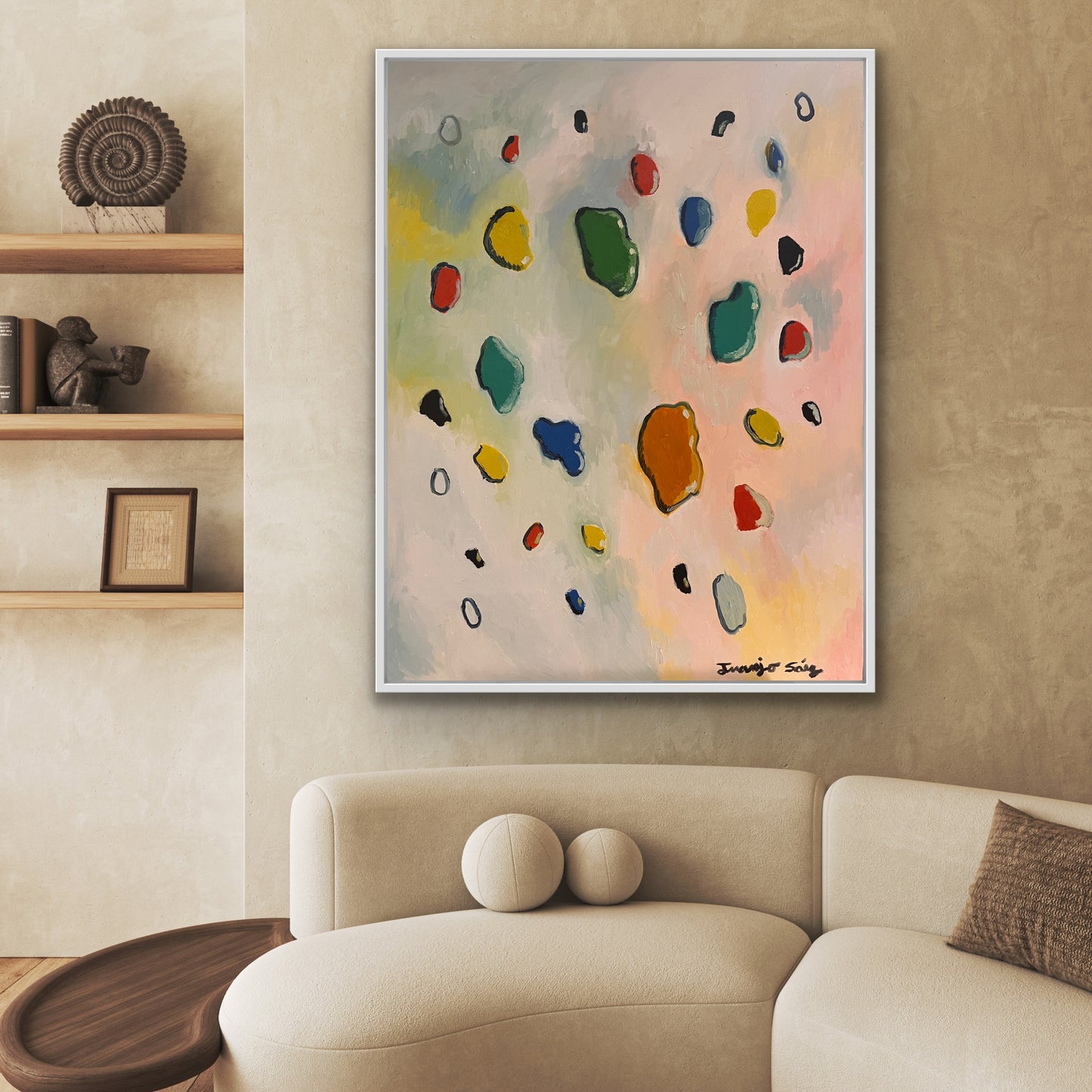 Cristales de colores · Óleo sobre bastidor · Juanjo Sáez