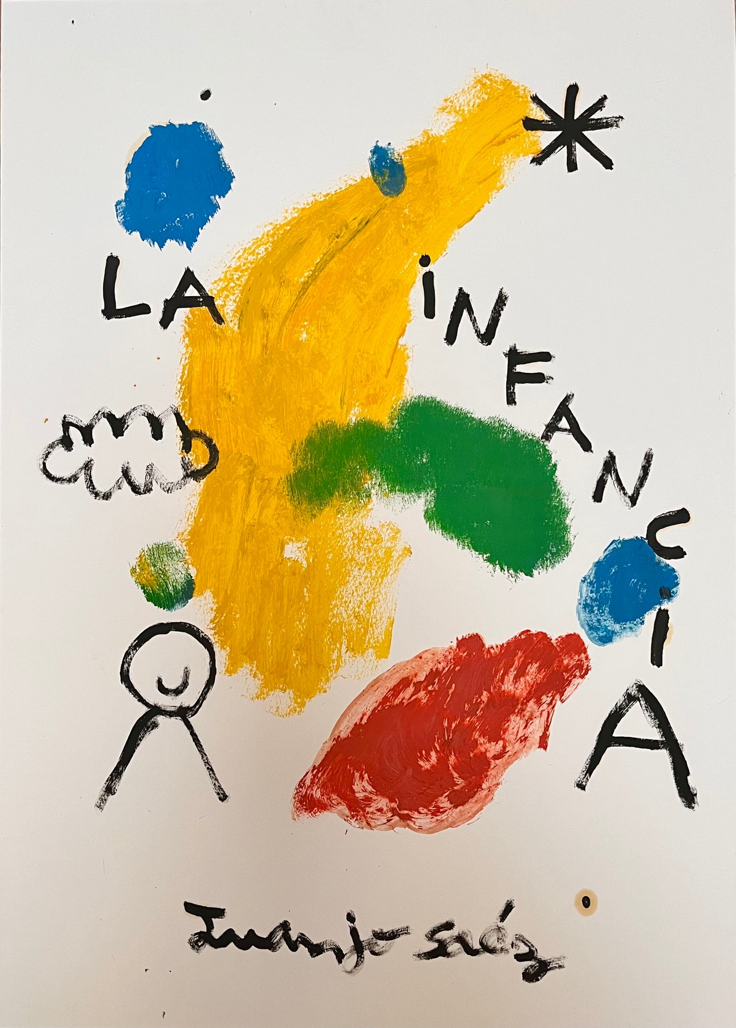 La infancia · Óleo sobre papel Fabriano · Juanjo Sáez