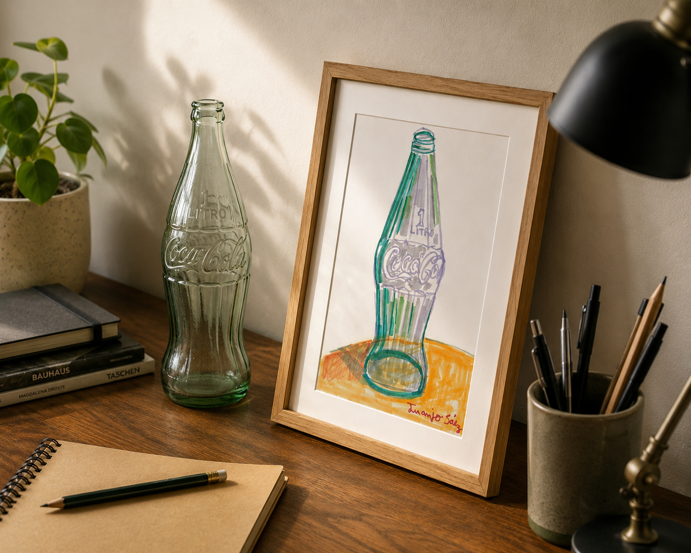 Botella de Coca-Cola · Rotuladores en Moleskine · Juanjo Sáez