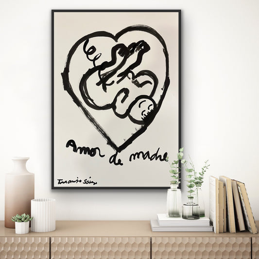 Amor de Madre · Tinta china sobre papel · Juanjo Sáez