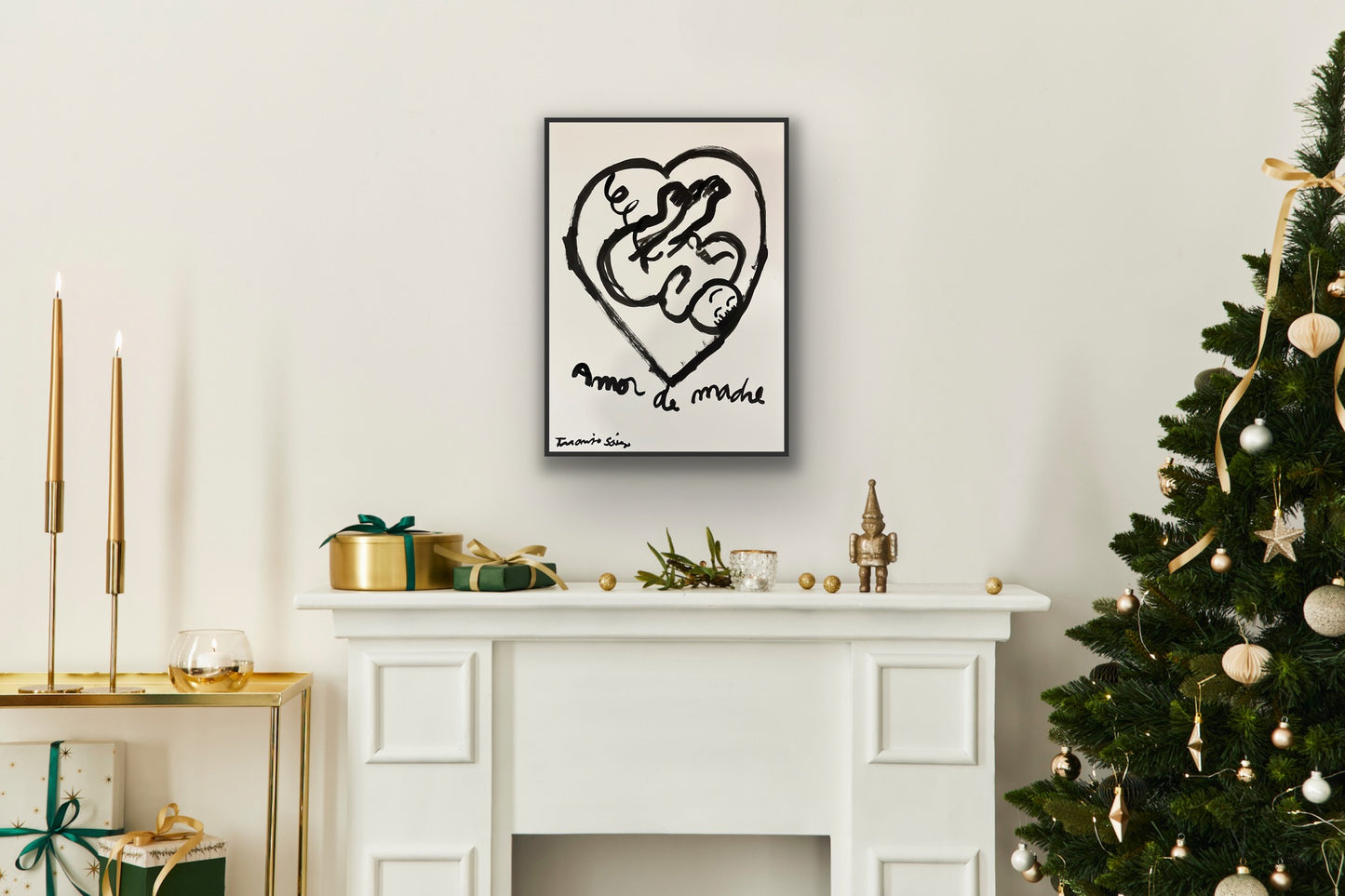Amor de Madre · Tinta china sobre papel · Juanjo Sáez