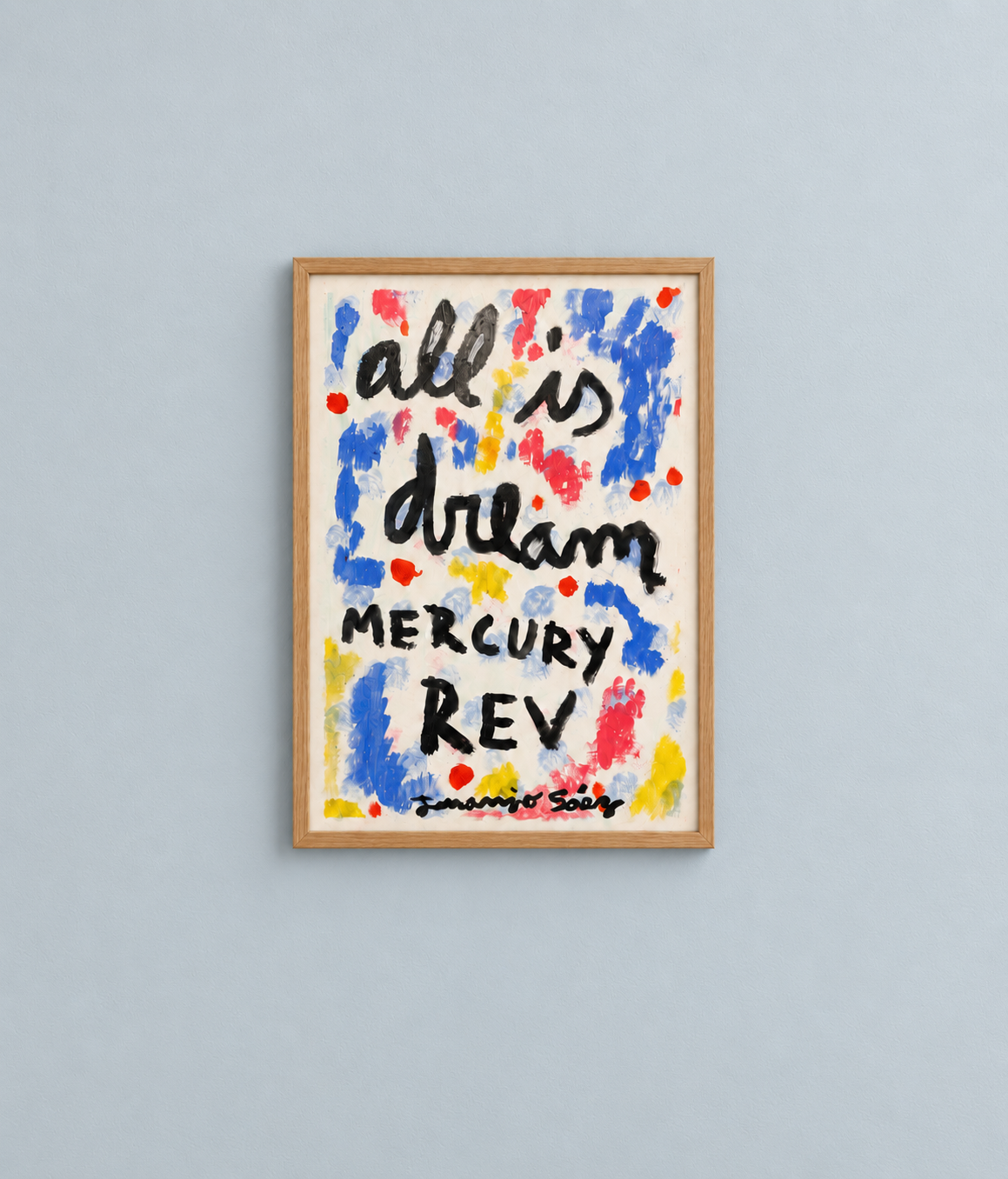 All is dream (homenaje a Mercury Rev) · Óleo sobre papel de lienzo · Juanjo Sáez