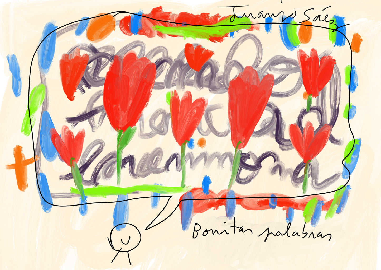 Bonitas palabras · Obra digital imprimible · Juanjo Sáez