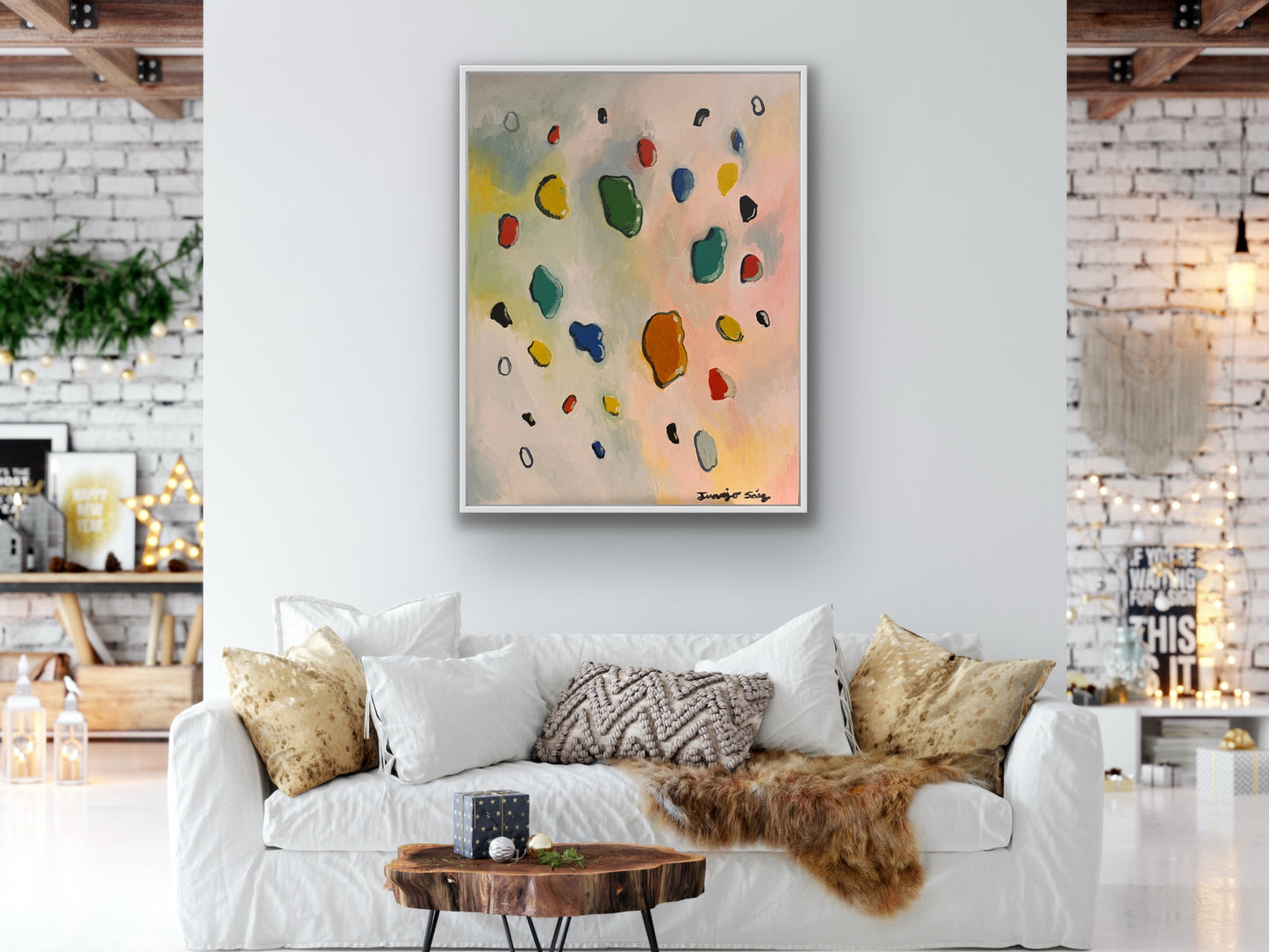 Cristales de colores · Óleo sobre bastidor · Juanjo Sáez