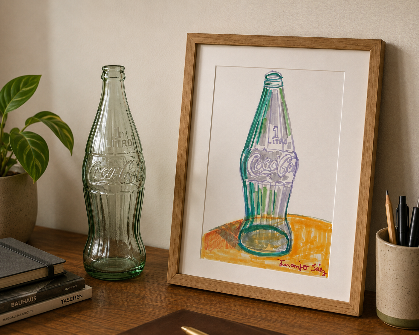 Botella de Coca-Cola · Rotuladores en Moleskine · Juanjo Sáez