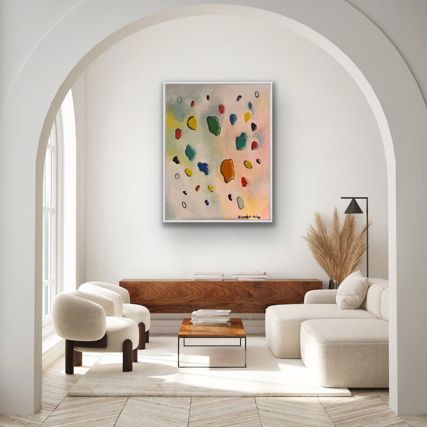 Cristales de colores · Óleo sobre bastidor · Juanjo Sáez