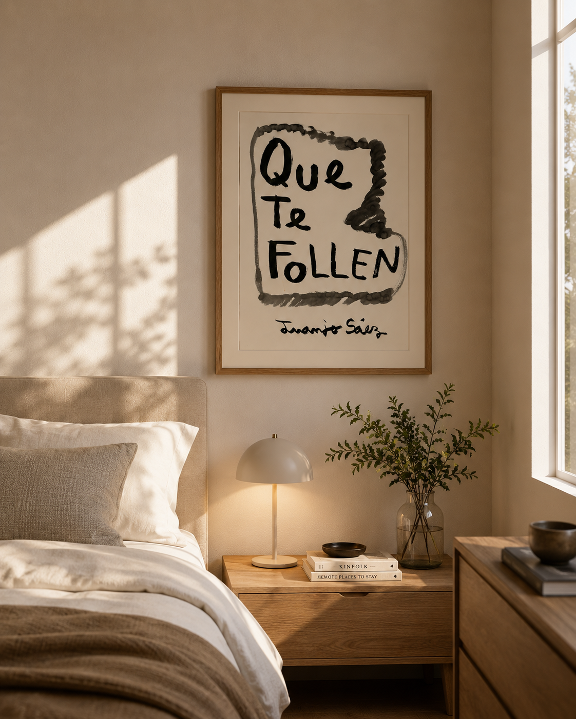 Que te follen · Tinta china sobre papel Fabriano · Juanjo Sáez