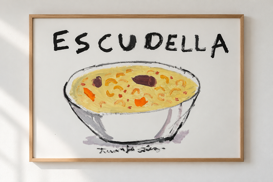 Escudella · Óleo sobre papel Fabriano · Juanjo Sáez