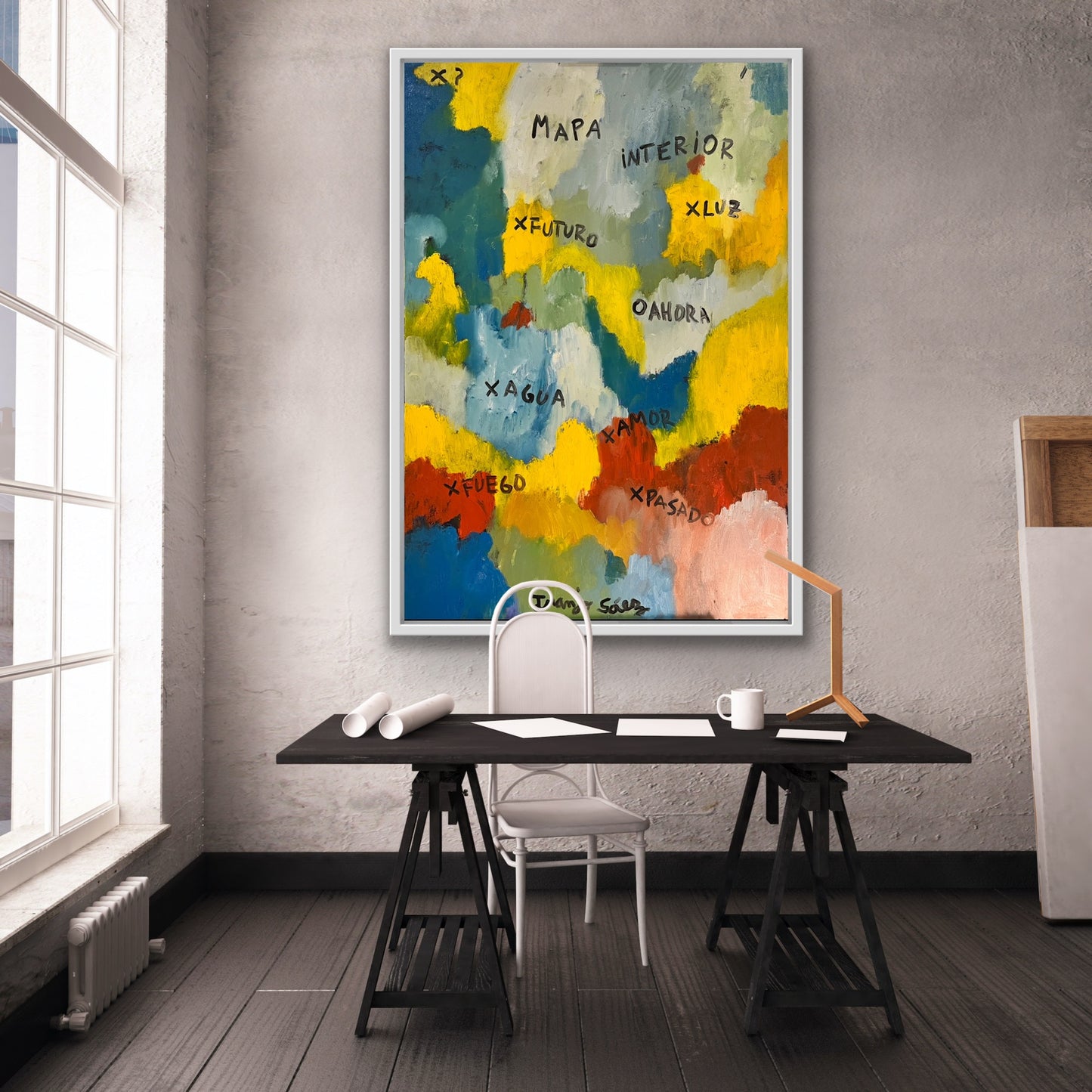 Mapa Interior · Óleo sobre bastidor · Juanjo Sáez
