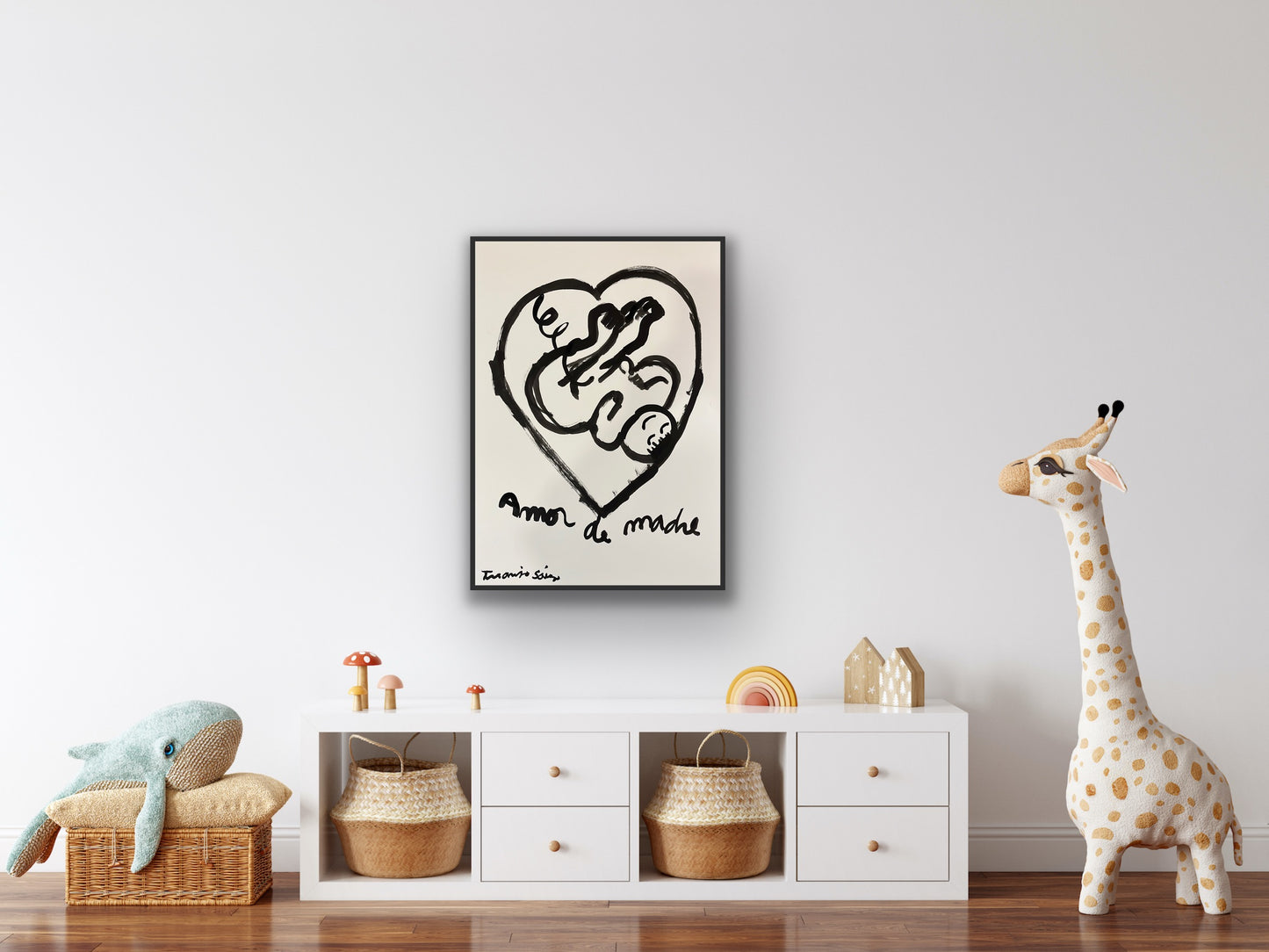 Amor de Madre · Tinta china sobre papel · Juanjo Sáez