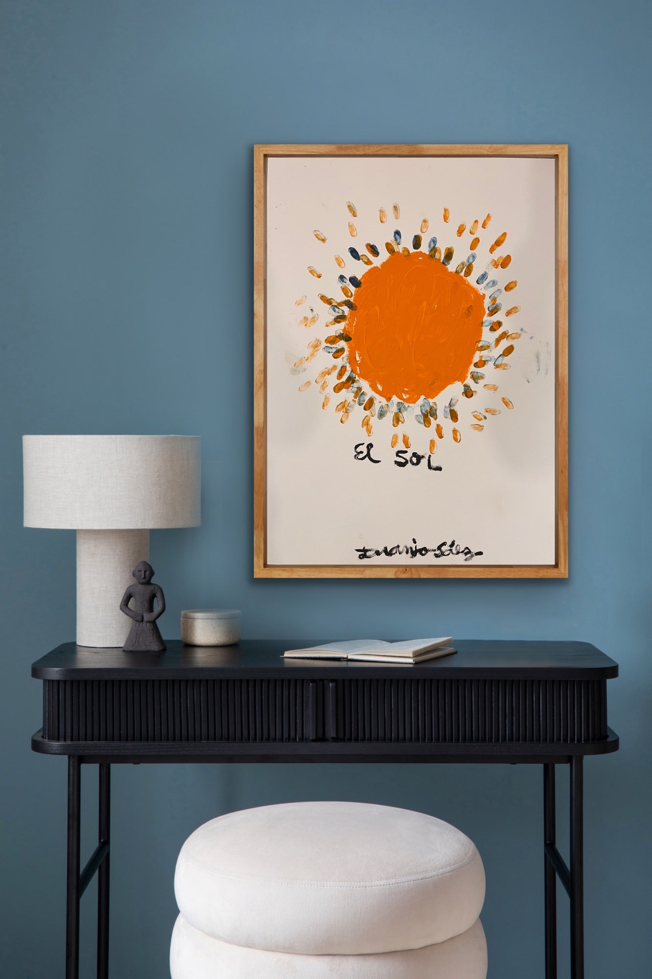El Sol · Óleo sobre papel Fabriano · Juanjo Sáez