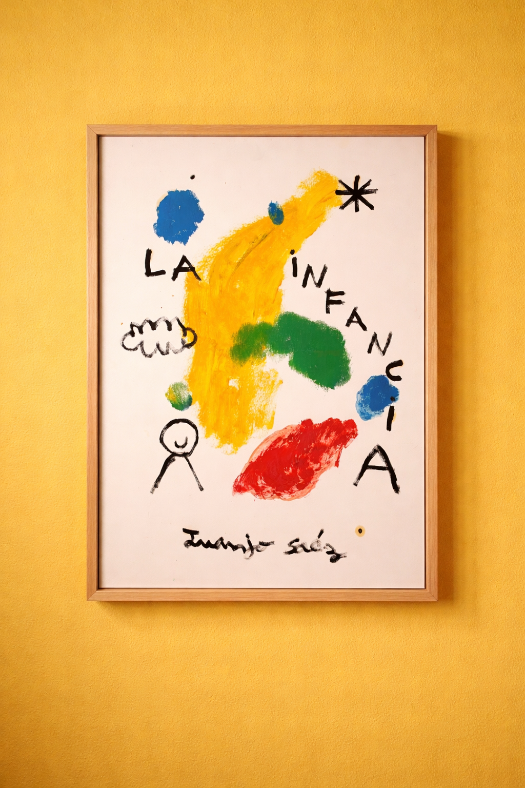 La infancia · Óleo sobre papel Fabriano · Juanjo Sáez