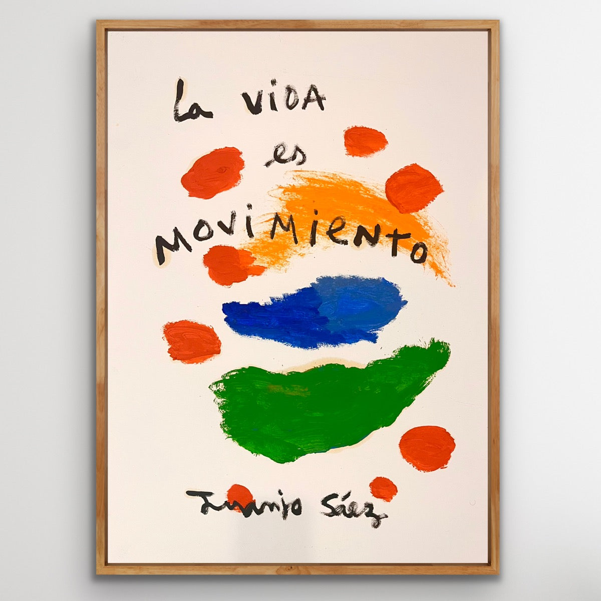 La Vida es Movimiento · Óleo sobre papel · Juanjo Sáez