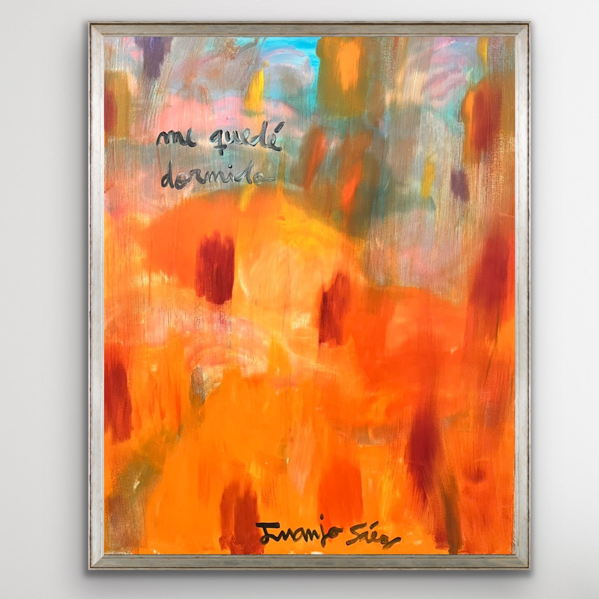 Me quedé dormido · Óleo sobre bastidor · Juanjo Sáez