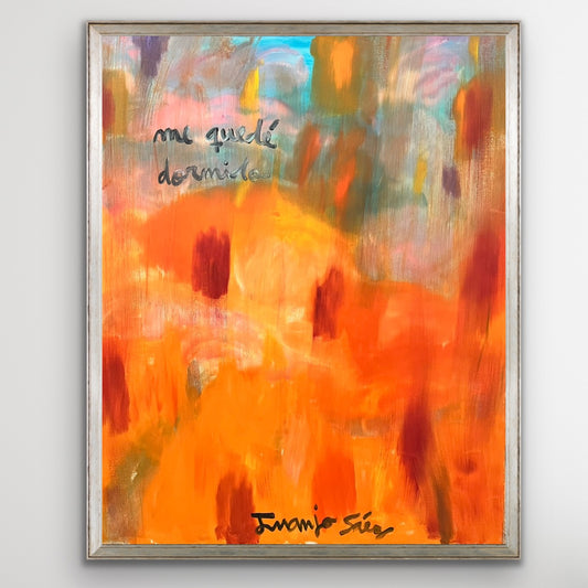 Me quedé dormido · Óleo sobre bastidor · Juanjo Sáez