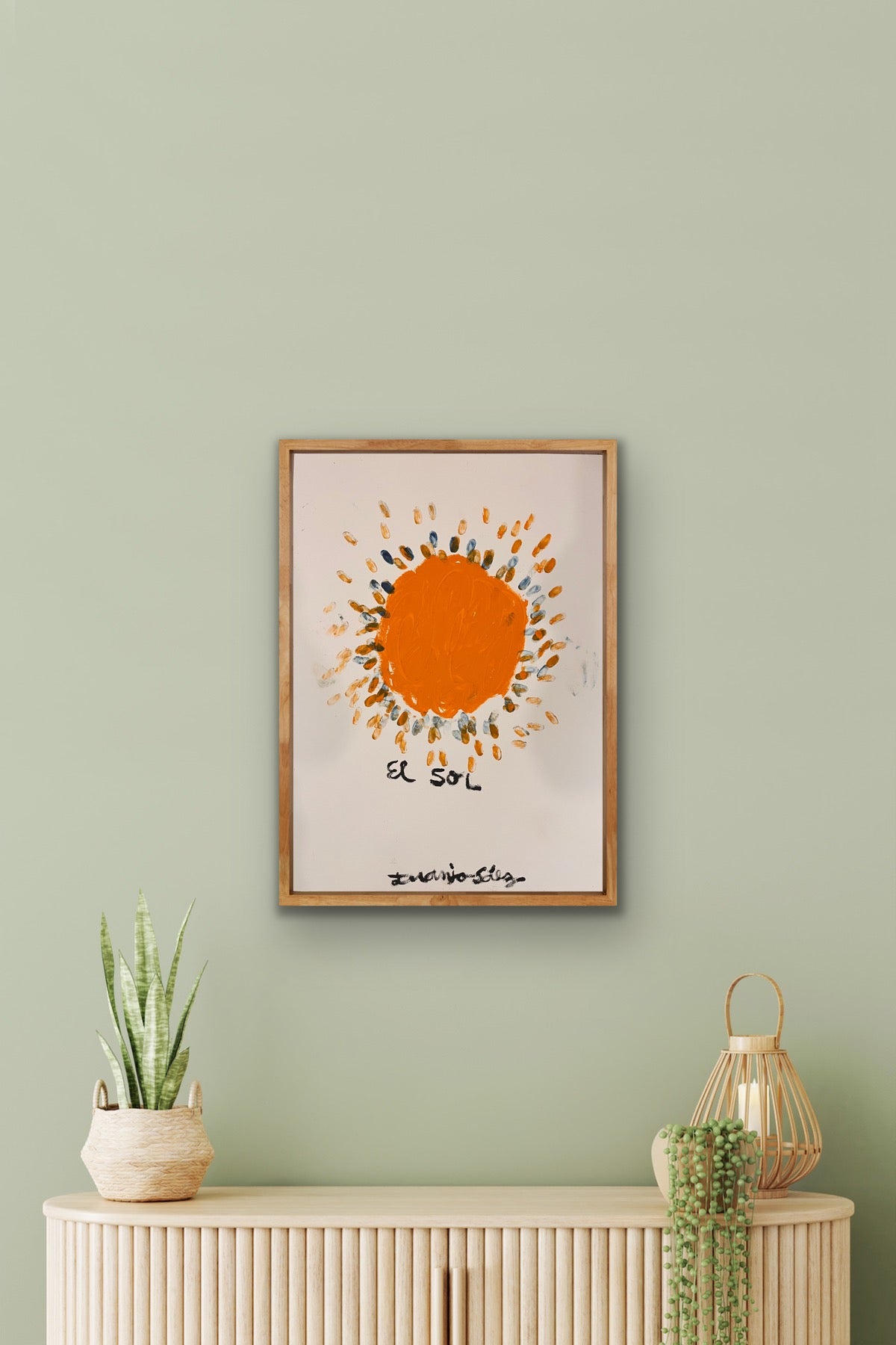 El Sol · Óleo sobre papel Fabriano · Juanjo Sáez