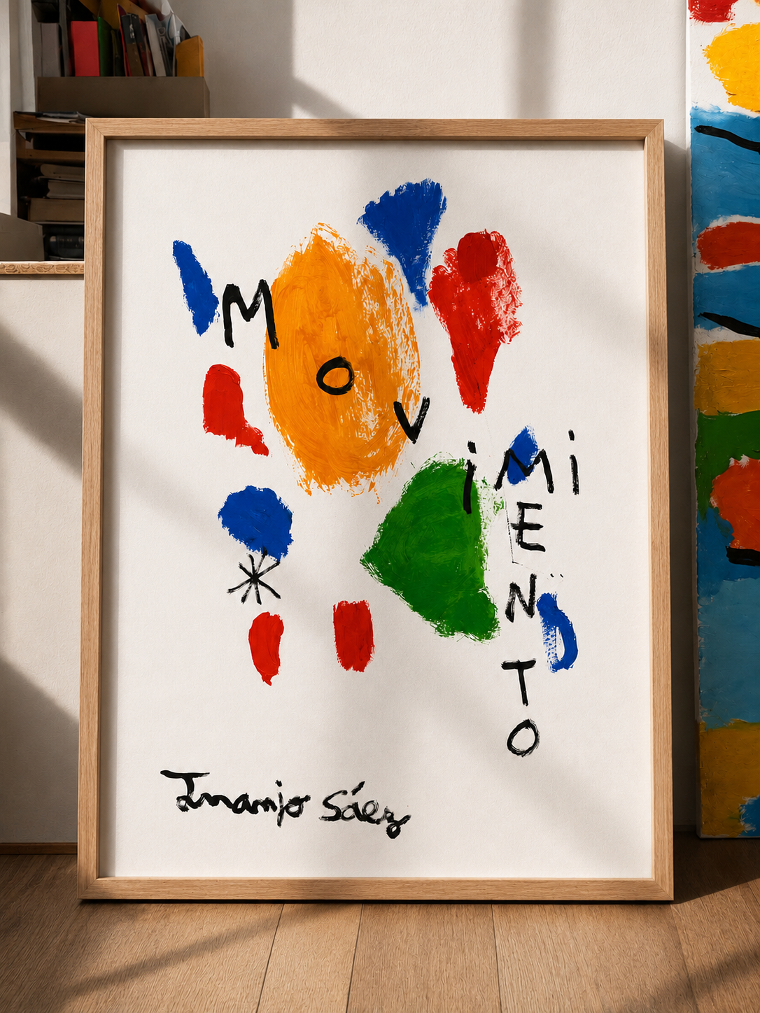 Movimiento, óleo sobre papel Fabriano, obra original de Juanjo Sáez – detalle de textura
