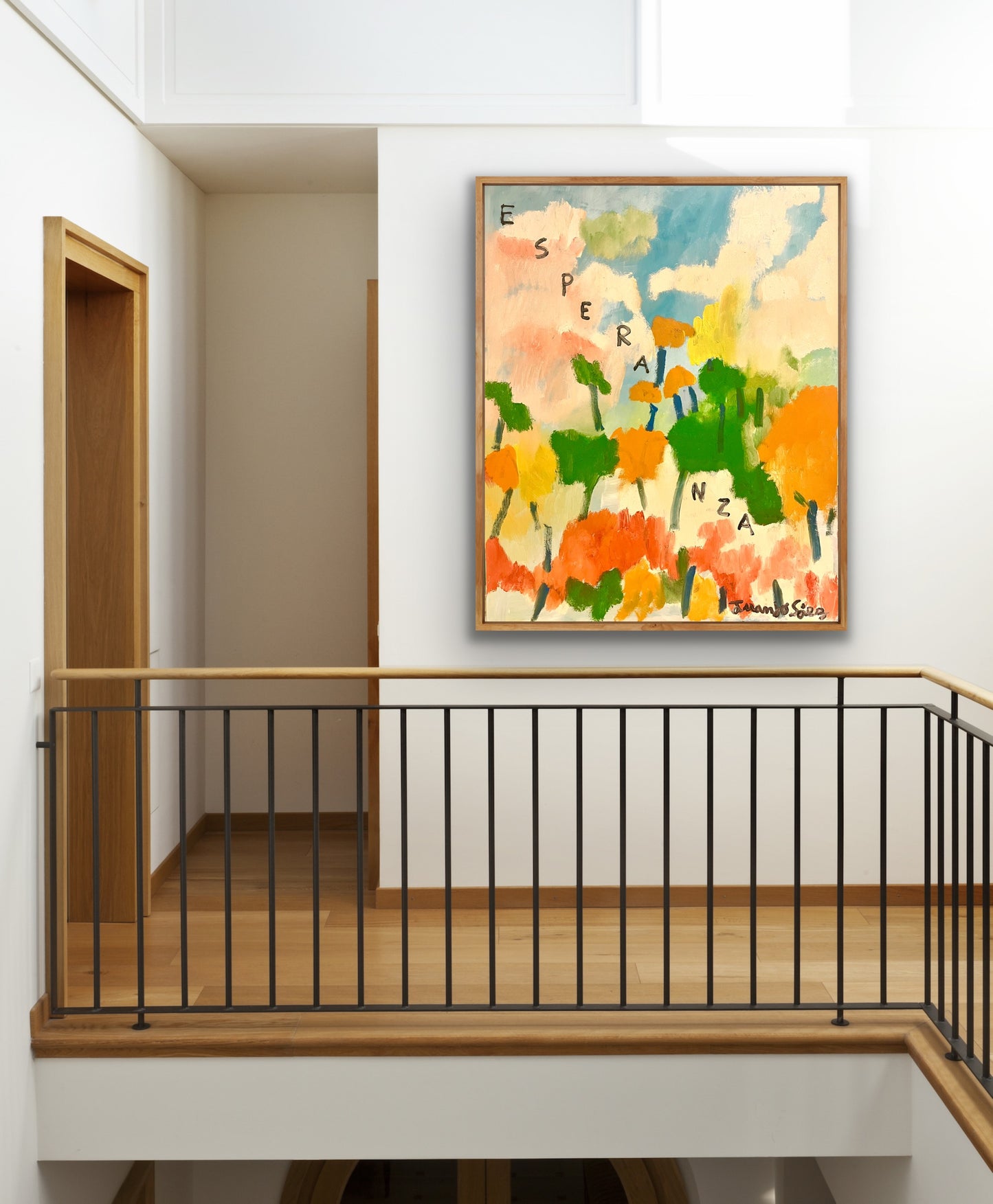 Esperanza – detalle de textura y pincelada al óleo, pintura original Juanjo Sáez