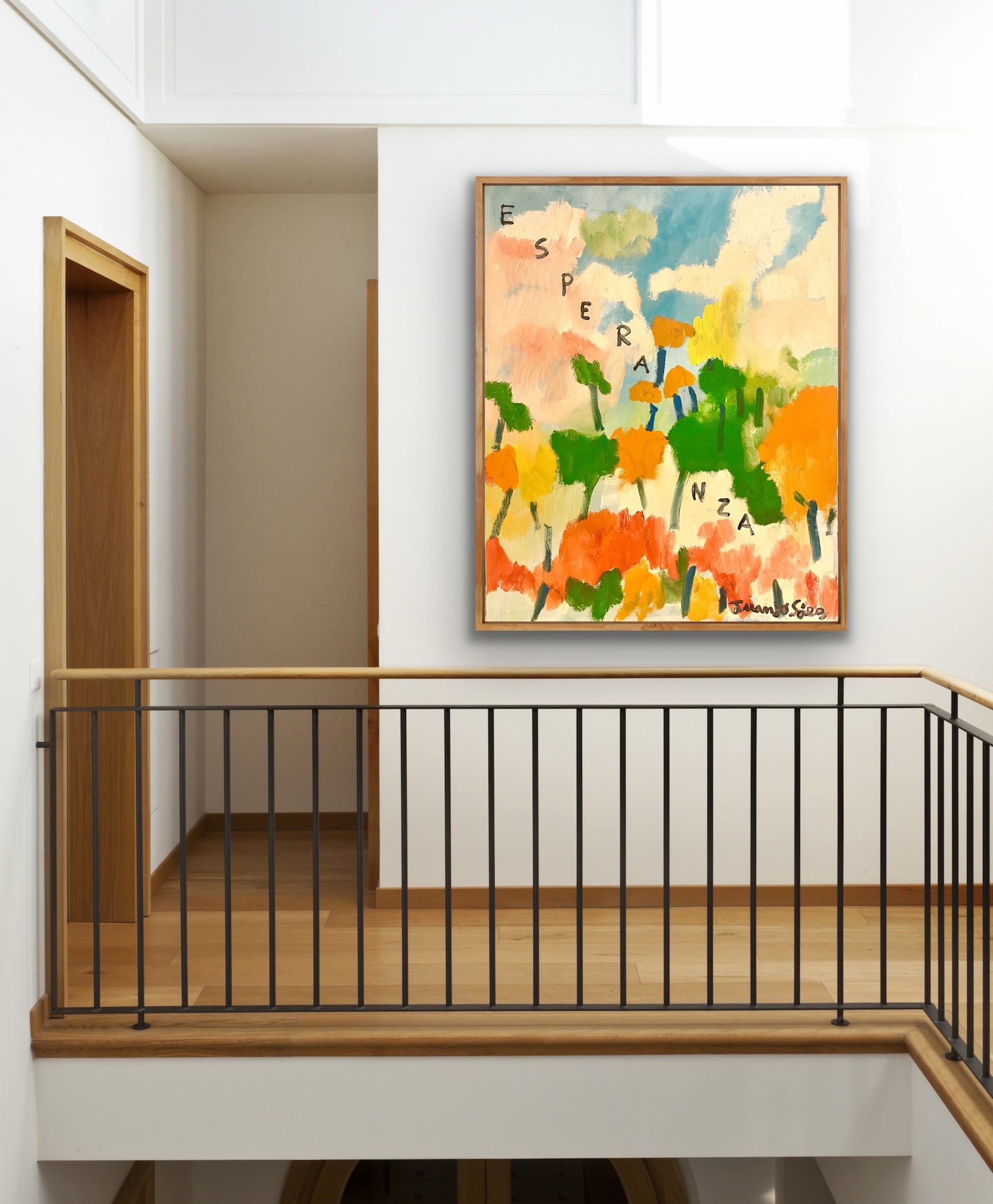 Esperanza – detalle de textura y pincelada al óleo, pintura original Juanjo Sáez
