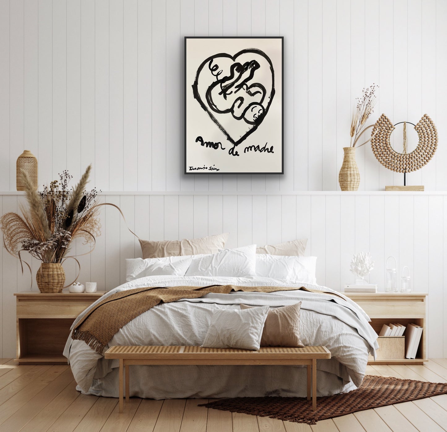 Amor de Madre · Tinta china sobre papel · Juanjo Sáez