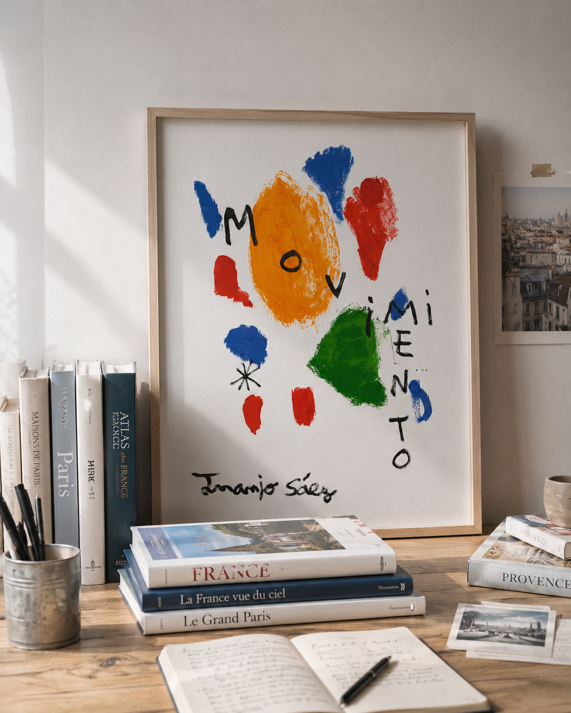 Movimiento, óleo sobre papel Fabriano, obra original de Juanjo Sáez – detalle de la técnica