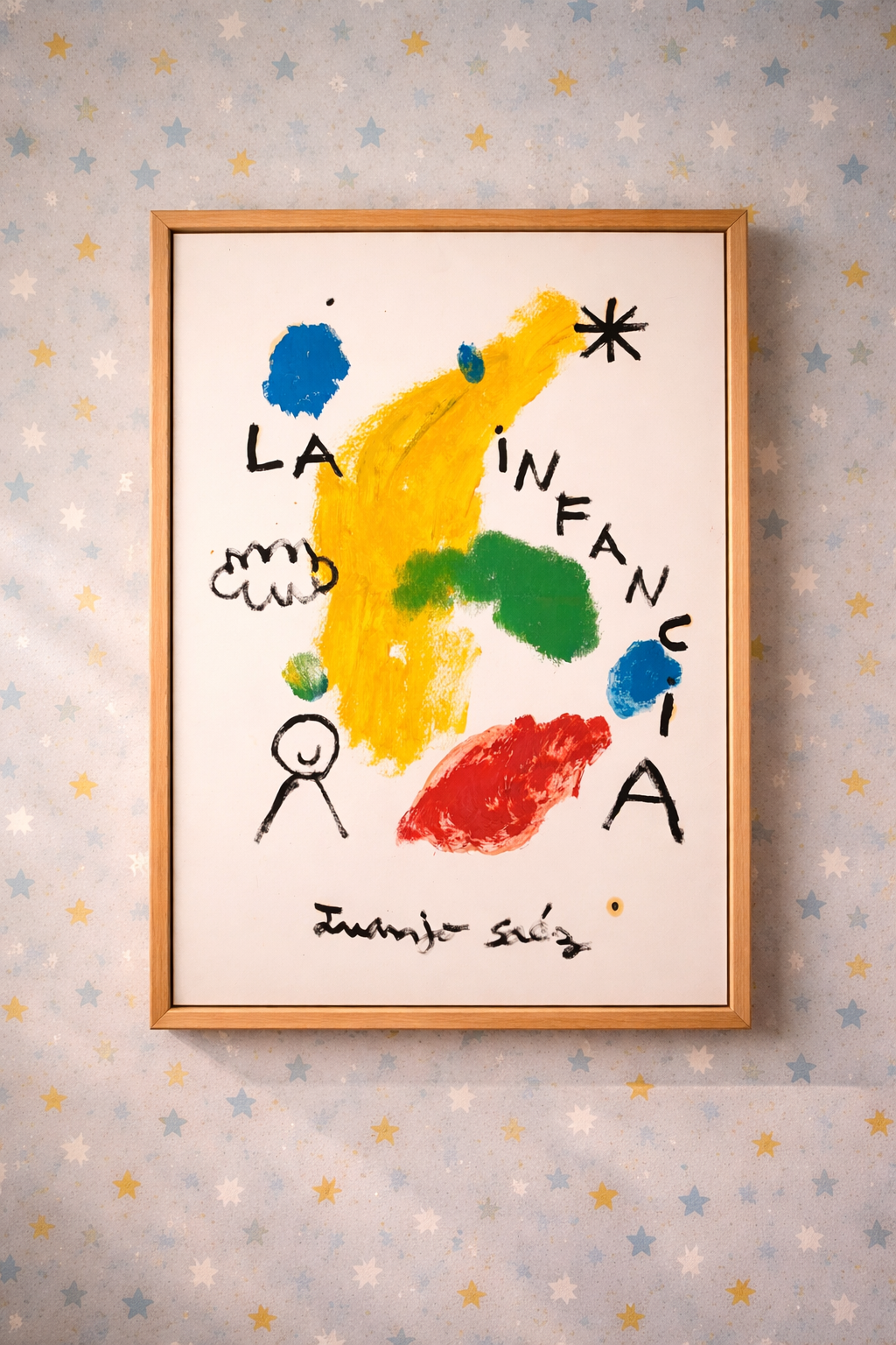 La infancia · Óleo sobre papel Fabriano · Juanjo Sáez
