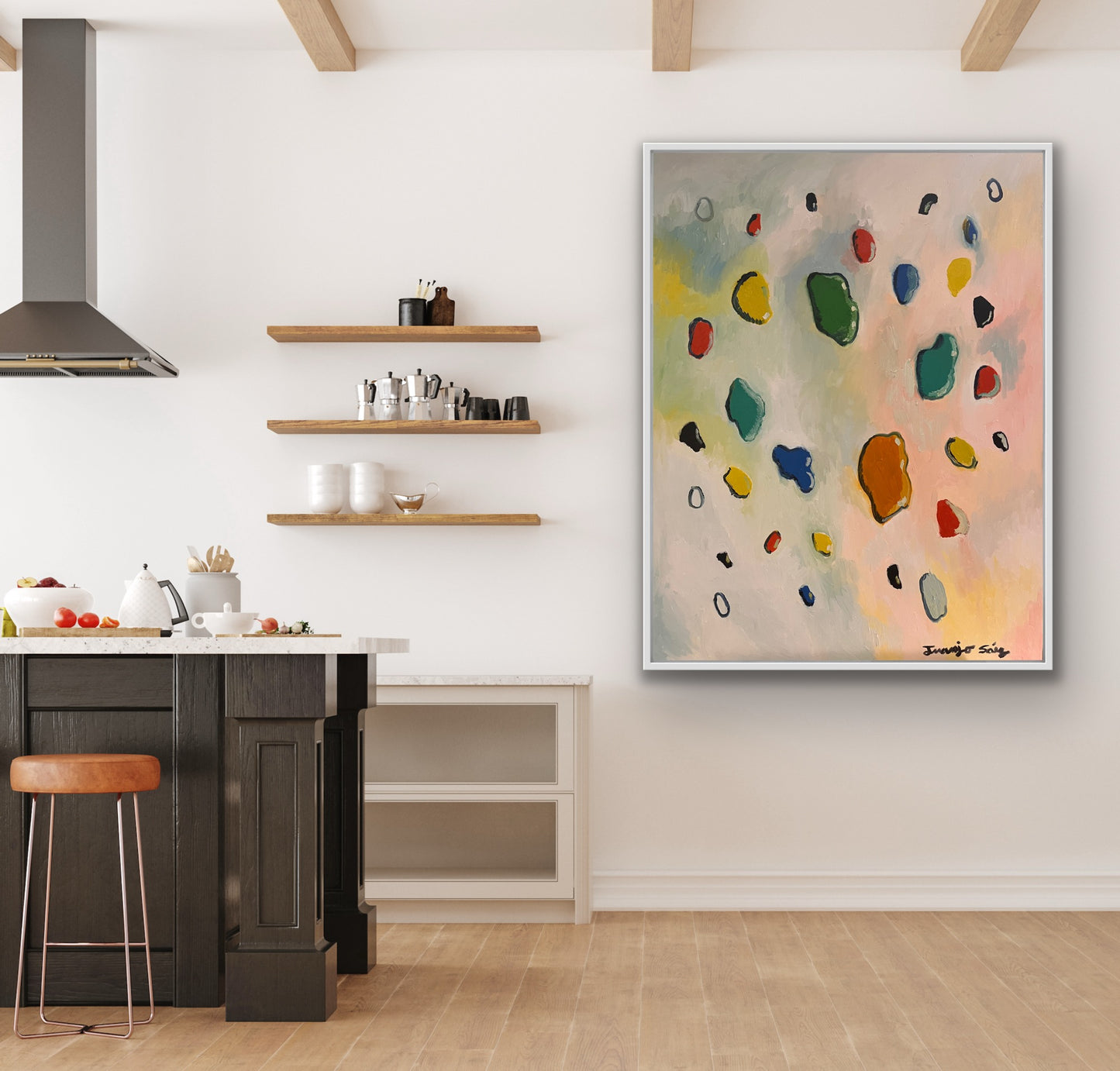 Cristales de colores · Óleo sobre bastidor · Juanjo Sáez