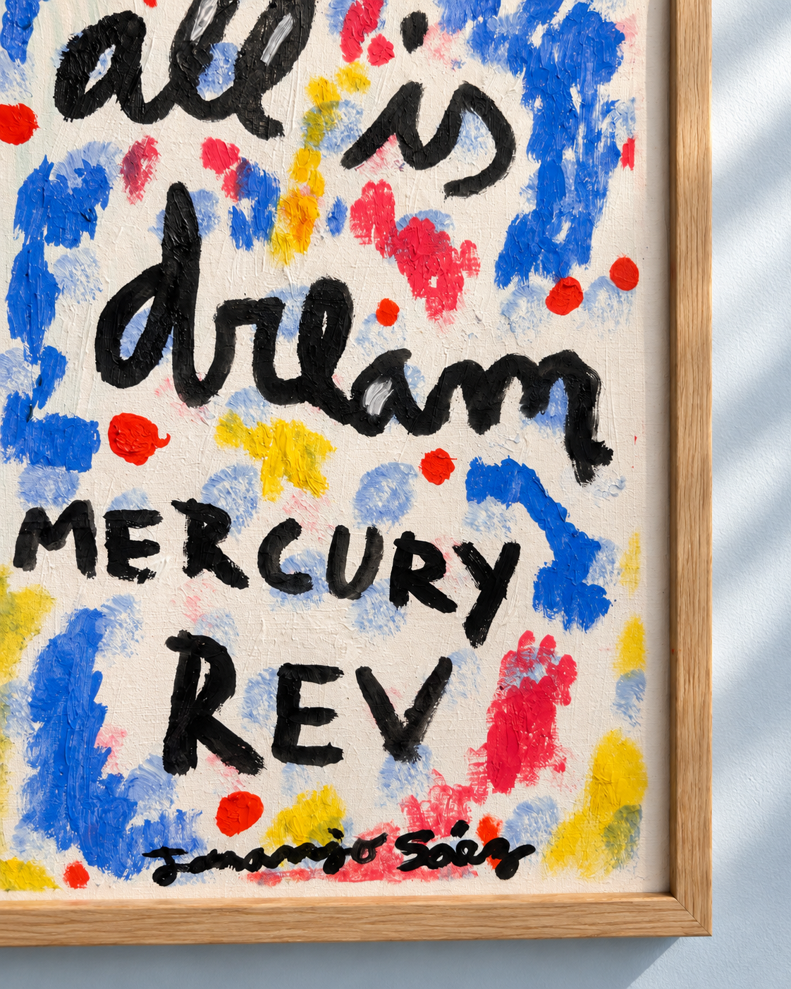 All is dream (homenaje a Mercury Rev) · Óleo sobre papel de lienzo · Juanjo Sáez
