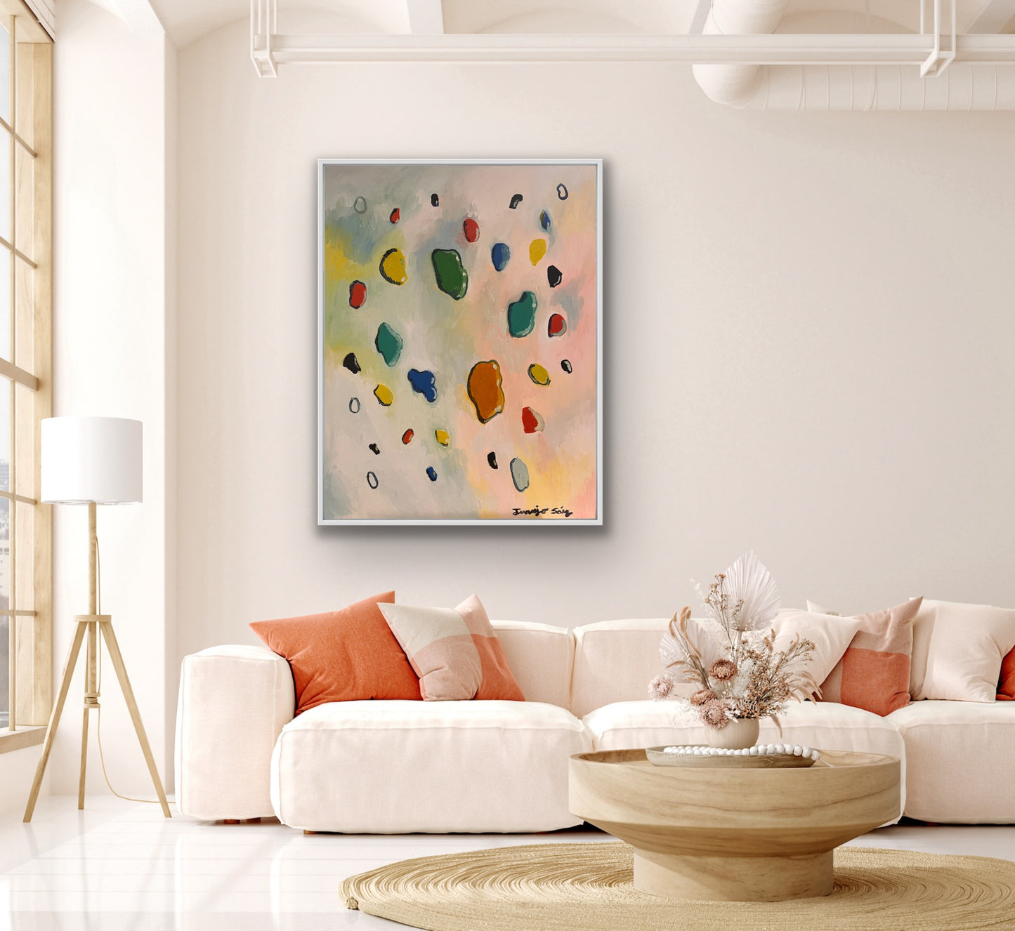 Cristales de colores · Óleo sobre bastidor · Juanjo Sáez