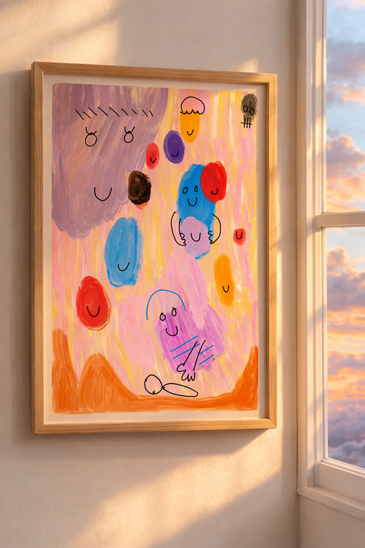 Mi madre lo ve desde el cielo · Obra digital imprimible · Juanjo Sáez