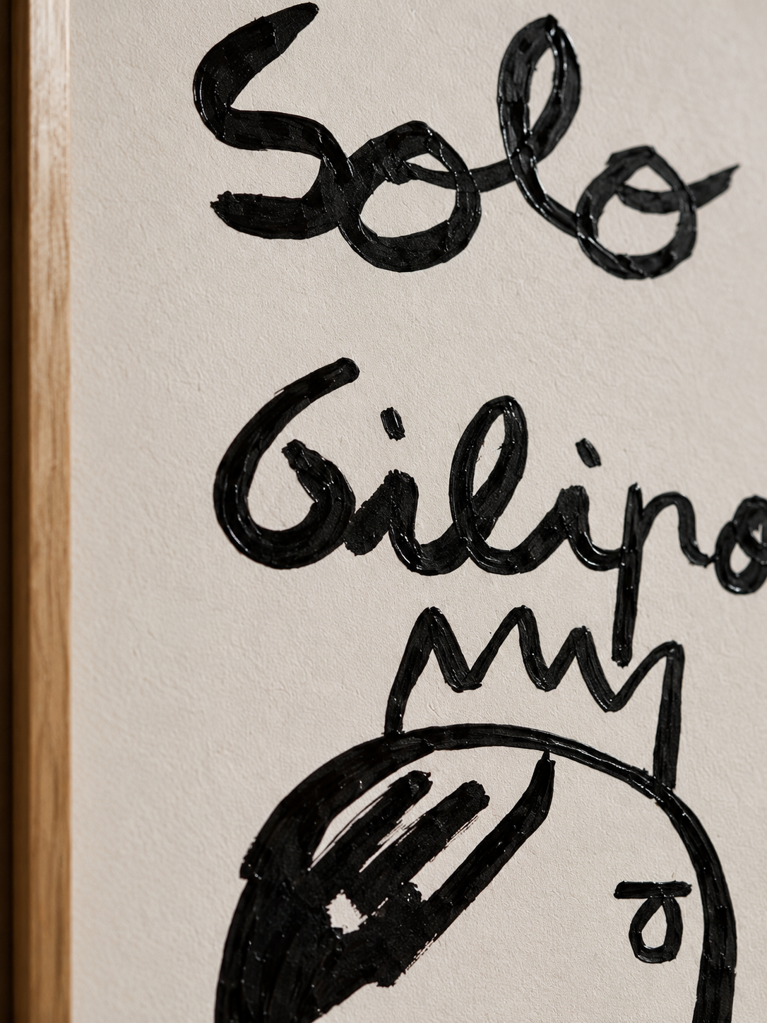 Solo pienso gilipolleces, tinta china sobre papel Fabriano, obra original de Juanjo Sáez – vista de conjunto