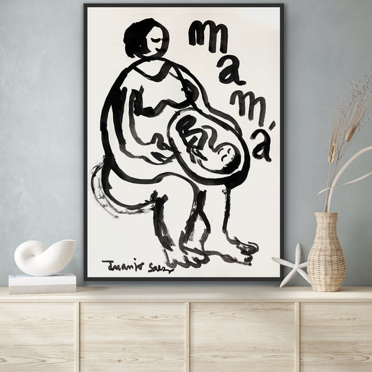 La Mamá · Tinta china y pincel sobre papel · Juanjo Sáez