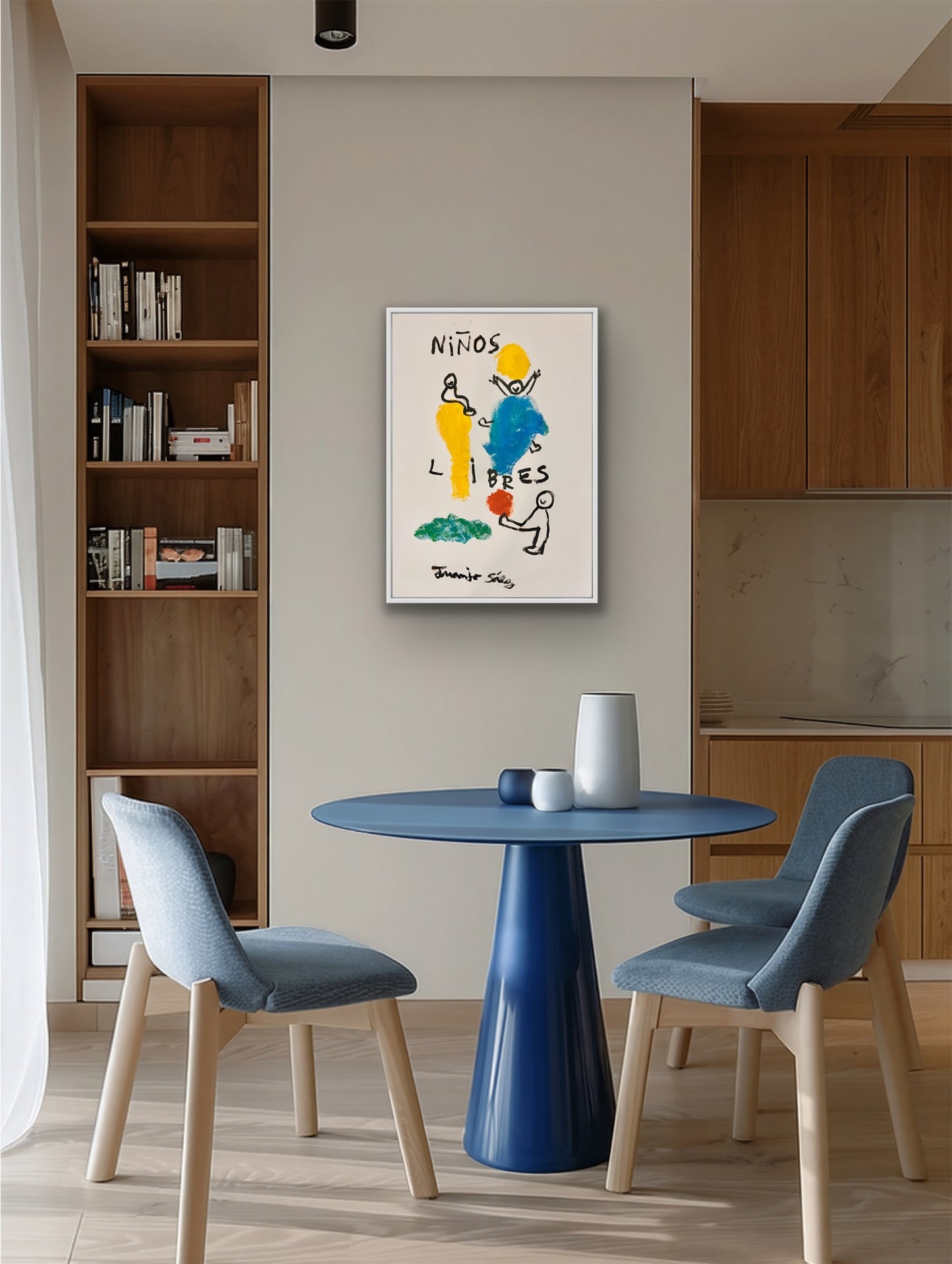 Niños libres · Óleo sobre papel · Juanjo Sáez
